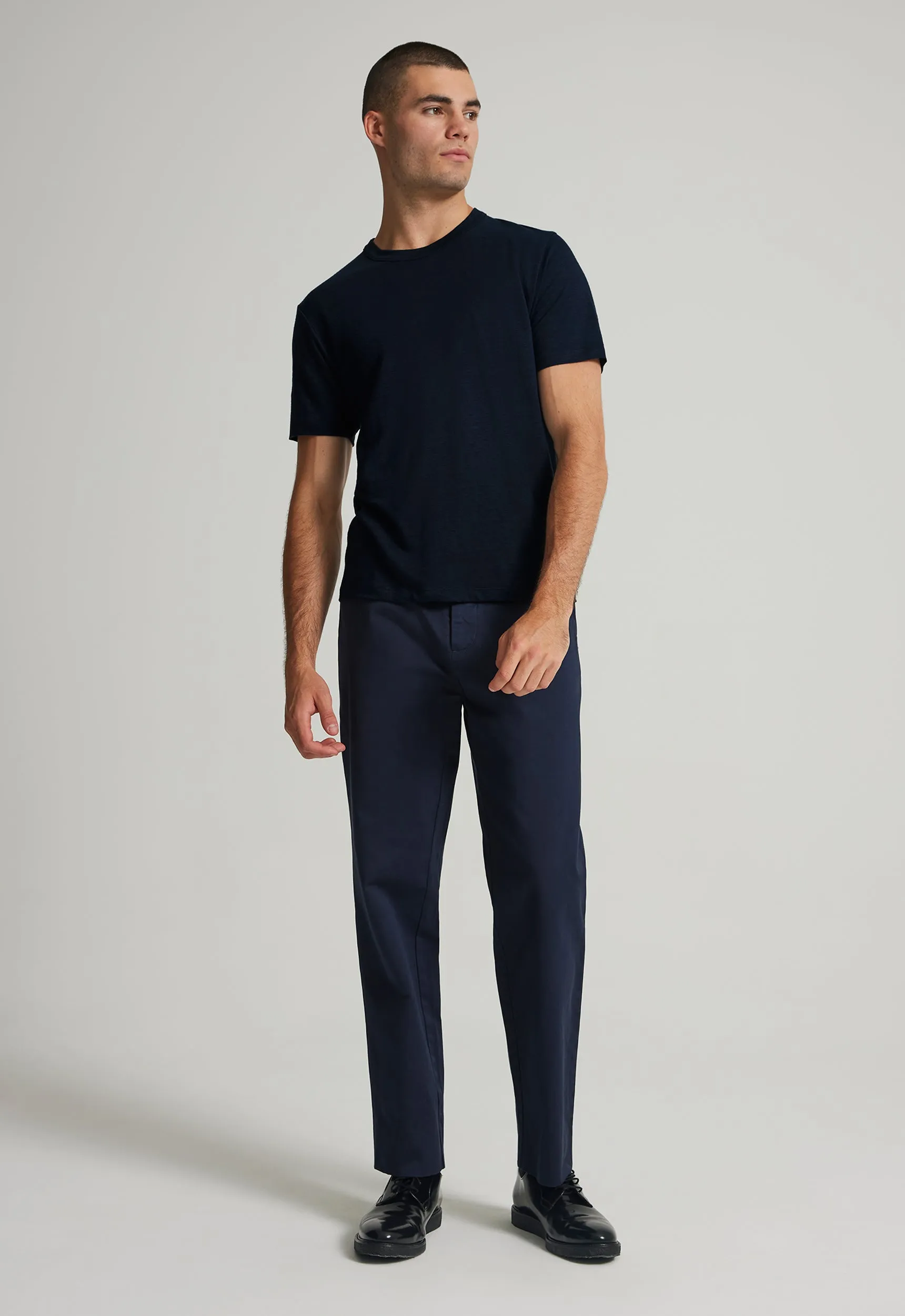 Line Tee in Darkest Navy