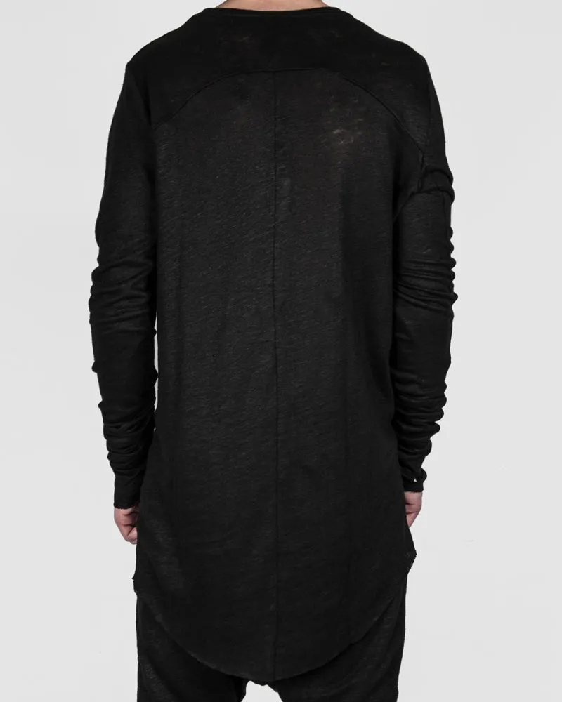 Long sleeve linen t-shirt