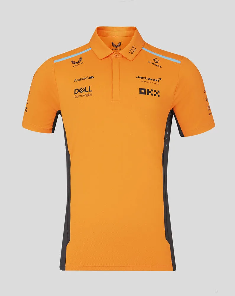 McLaren polo, Castore, team, orange, 2024