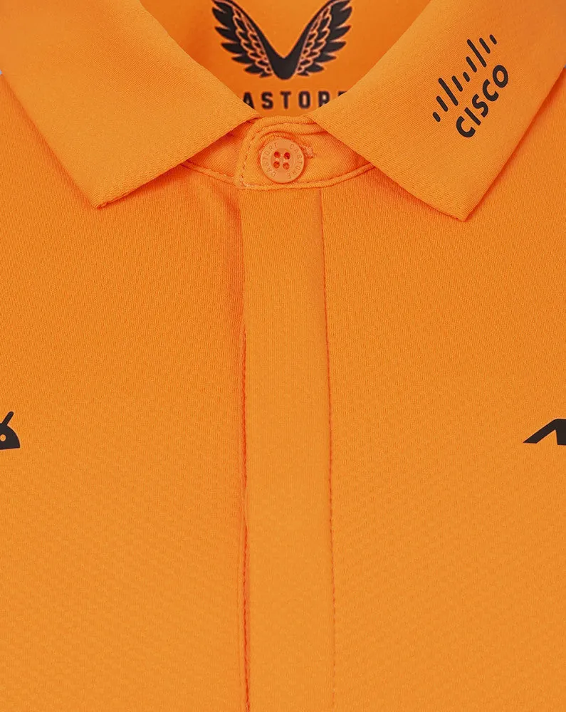 McLaren polo, Castore, team, orange, 2024