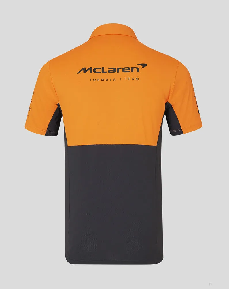 McLaren polo, Castore, team, orange, 2024