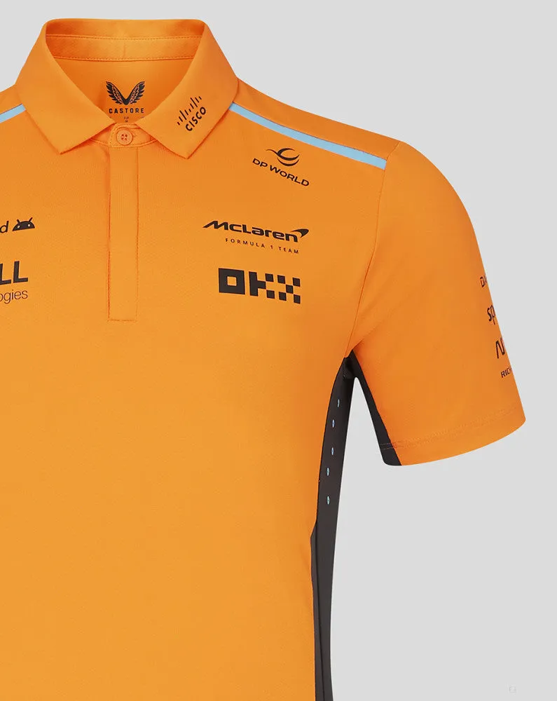 McLaren polo, Castore, team, orange, 2024