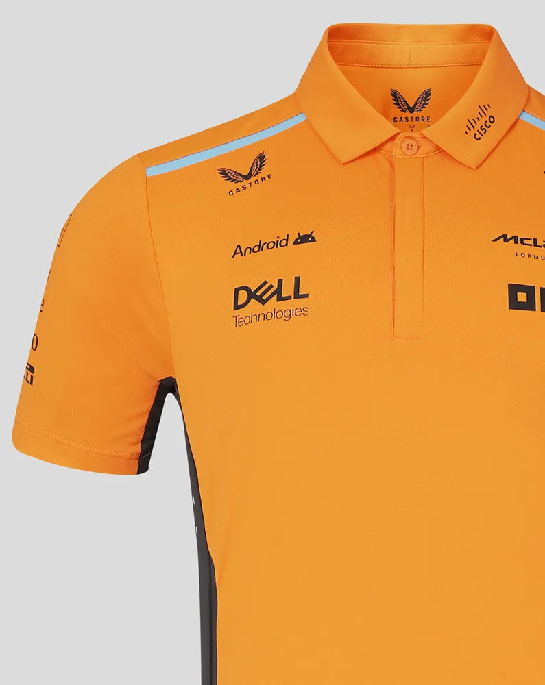 McLaren polo, Castore, team, orange, 2024