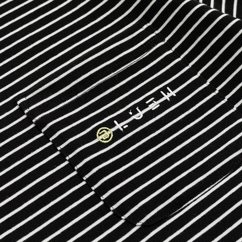 Men T-Shirt Summer Men's Striped Printed Embroidered T-shirt Short Sleeve