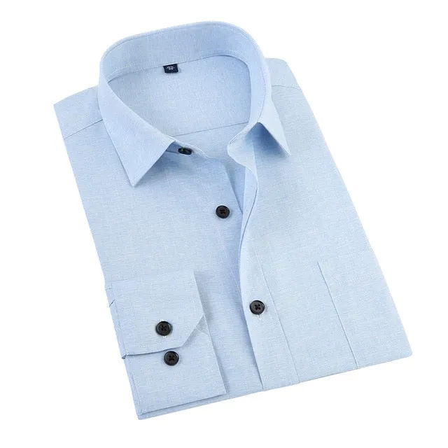 Men's Business Solid Casual Shirt