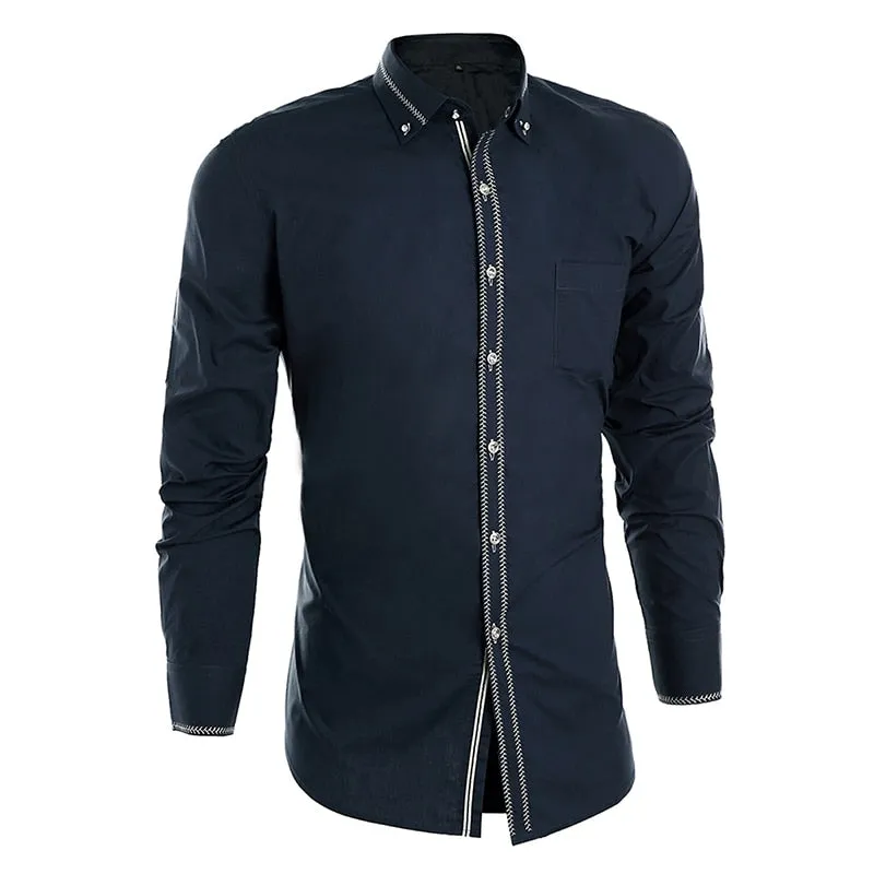 Men's Business Solid Casual Shirt