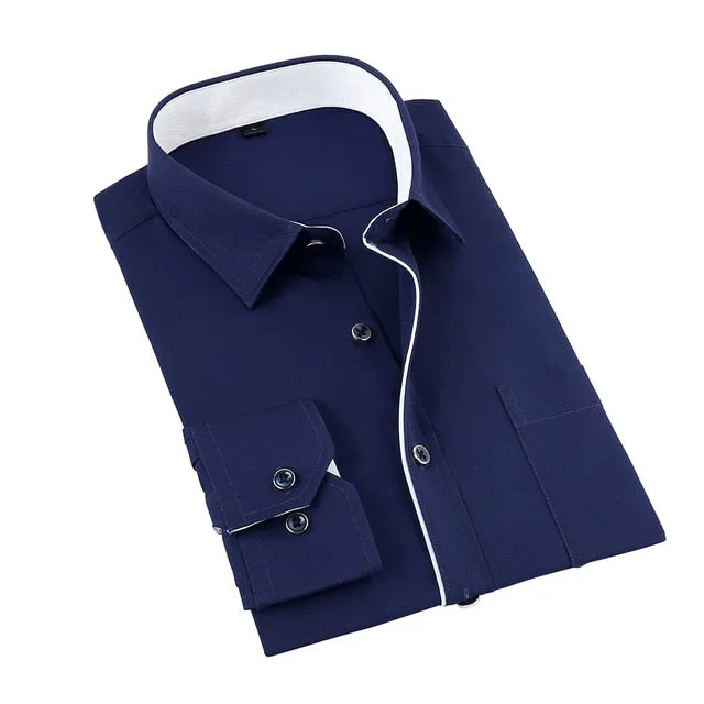 Men's Business Solid Casual Shirt