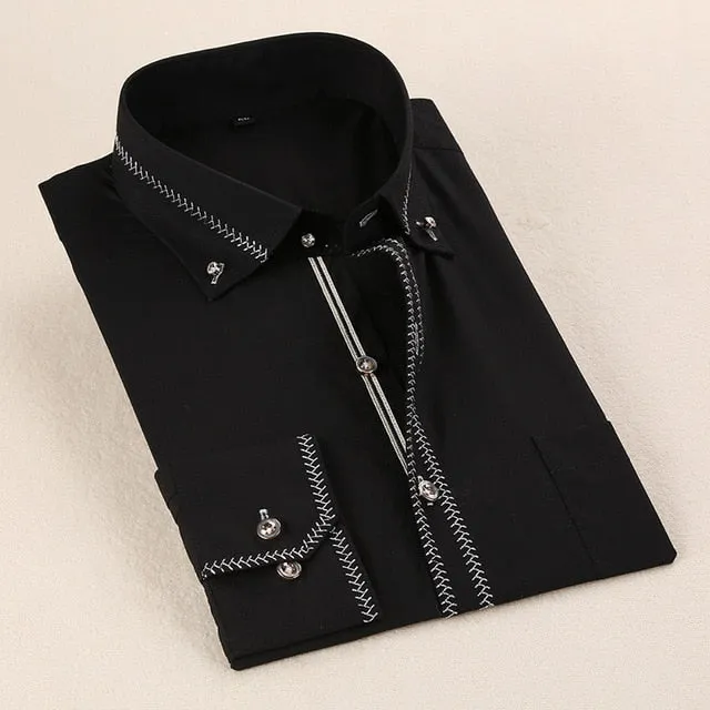 Men's Business Solid Casual Shirt