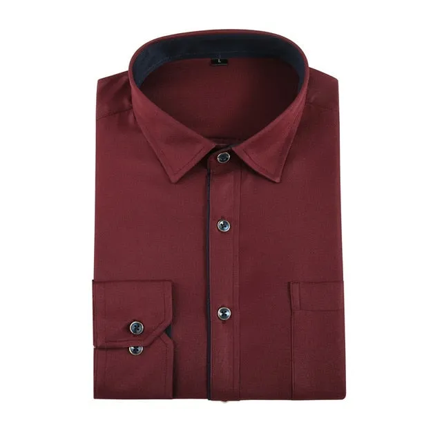 Men's Business Solid Casual Shirt
