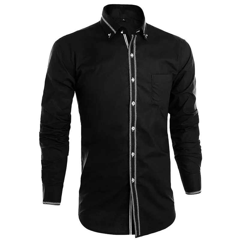 Men's Business Solid Casual Shirt
