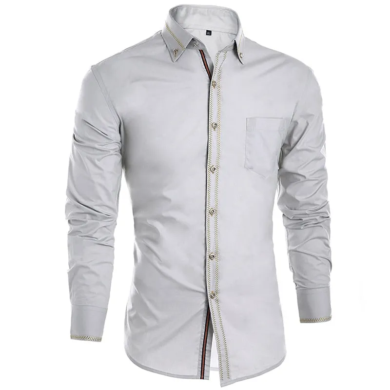 Men's Business Solid Casual Shirt