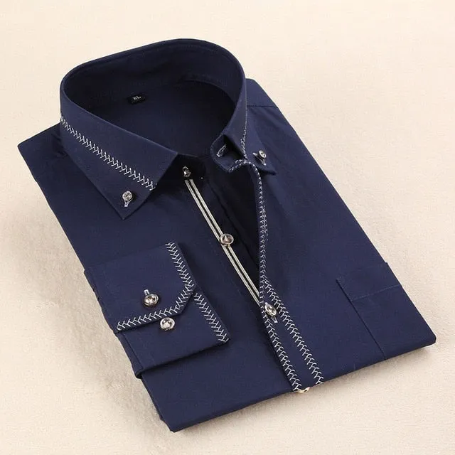 Men's Business Solid Casual Shirt