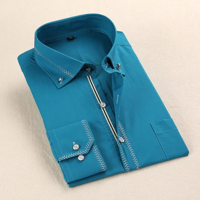 Men's Business Solid Casual Shirt