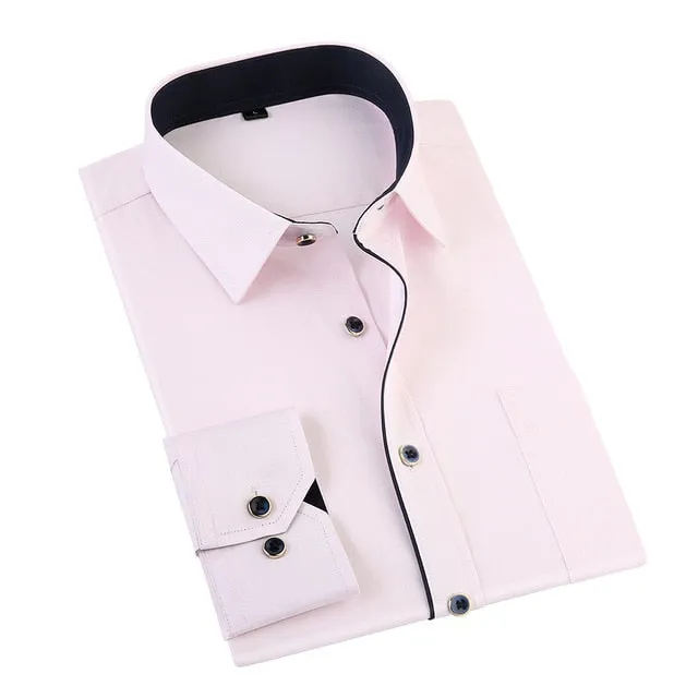 Men's Business Solid Casual Shirt