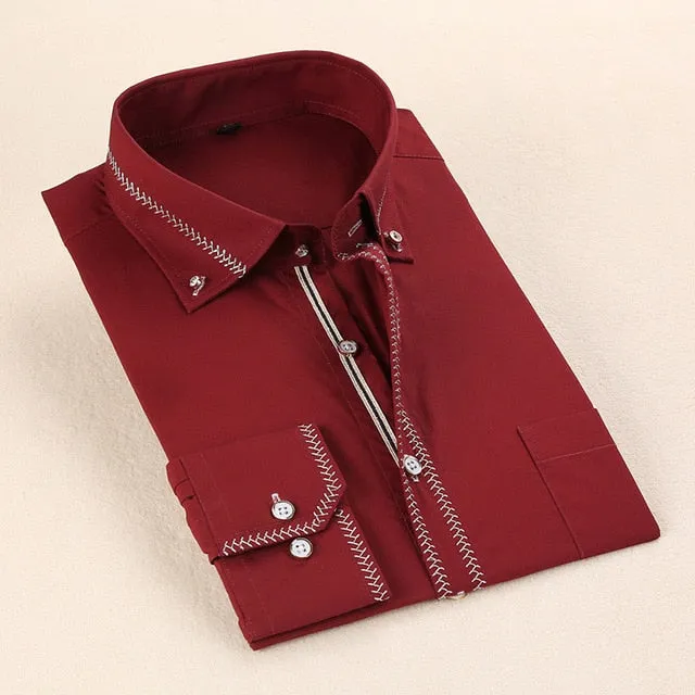 Men's Business Solid Casual Shirt