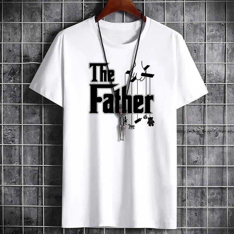 Men's Summer Cotton T-Shirt - Casual Loose Fit Printed Tee