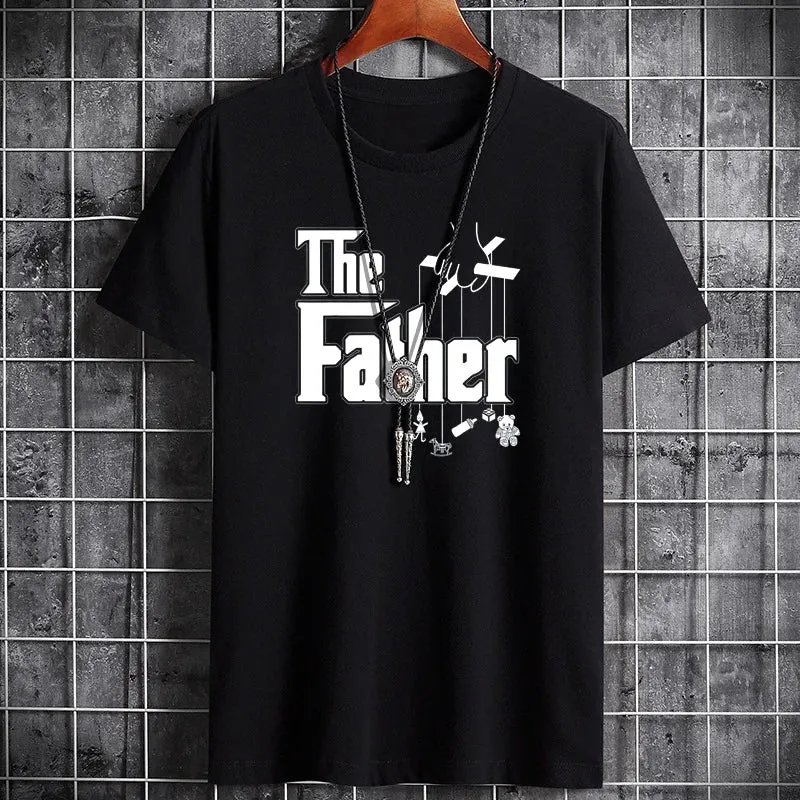 Men's Summer Cotton T-Shirt - Casual Loose Fit Printed Tee