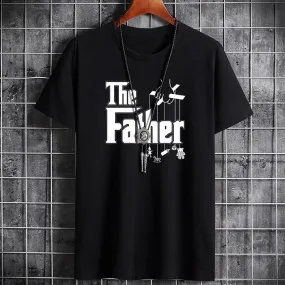 Men's Summer Cotton T-Shirt - Casual Loose Fit Printed Tee