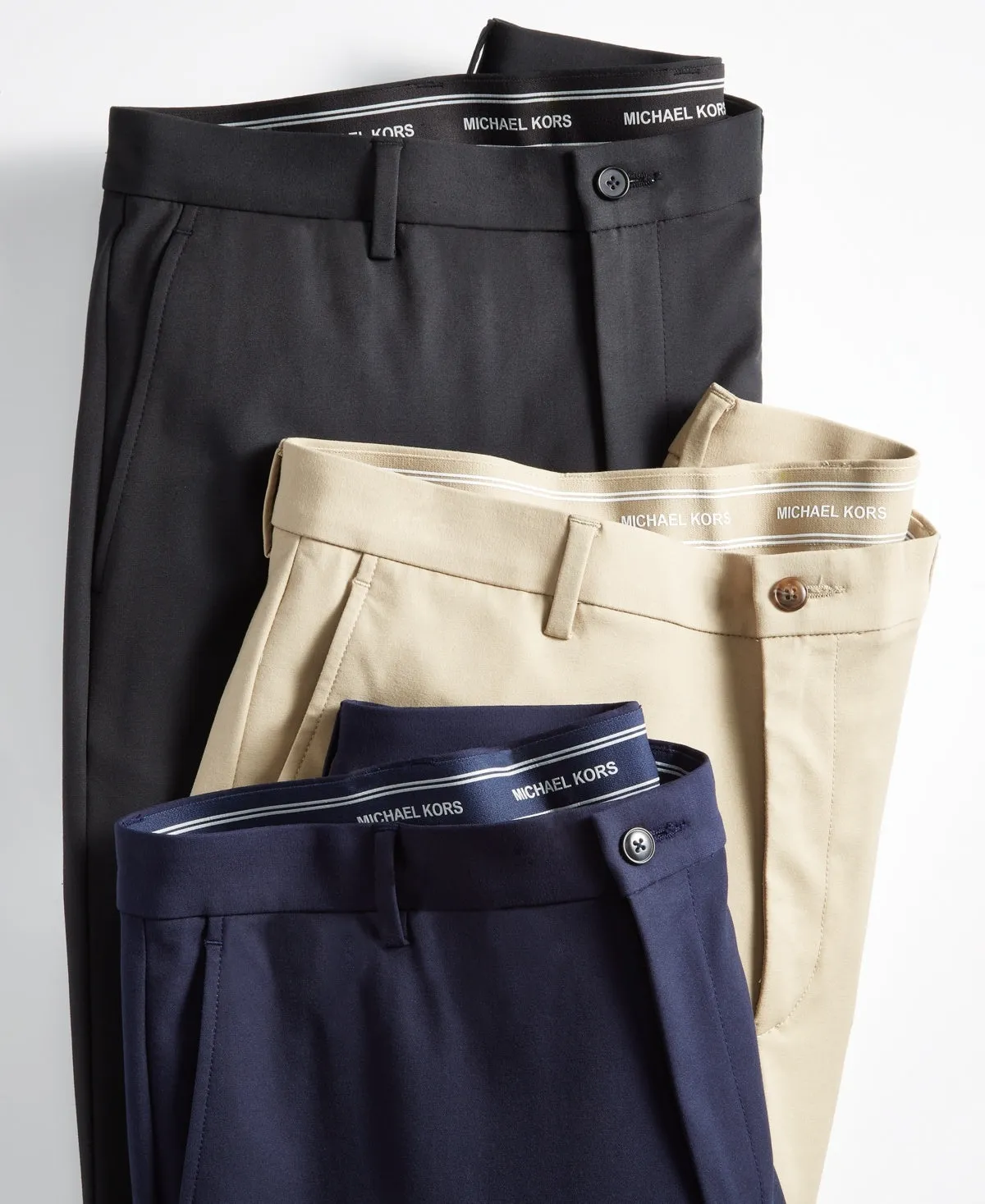 Michael Kors Mens Classic fit Dress Pants 40 / 32 White Solid