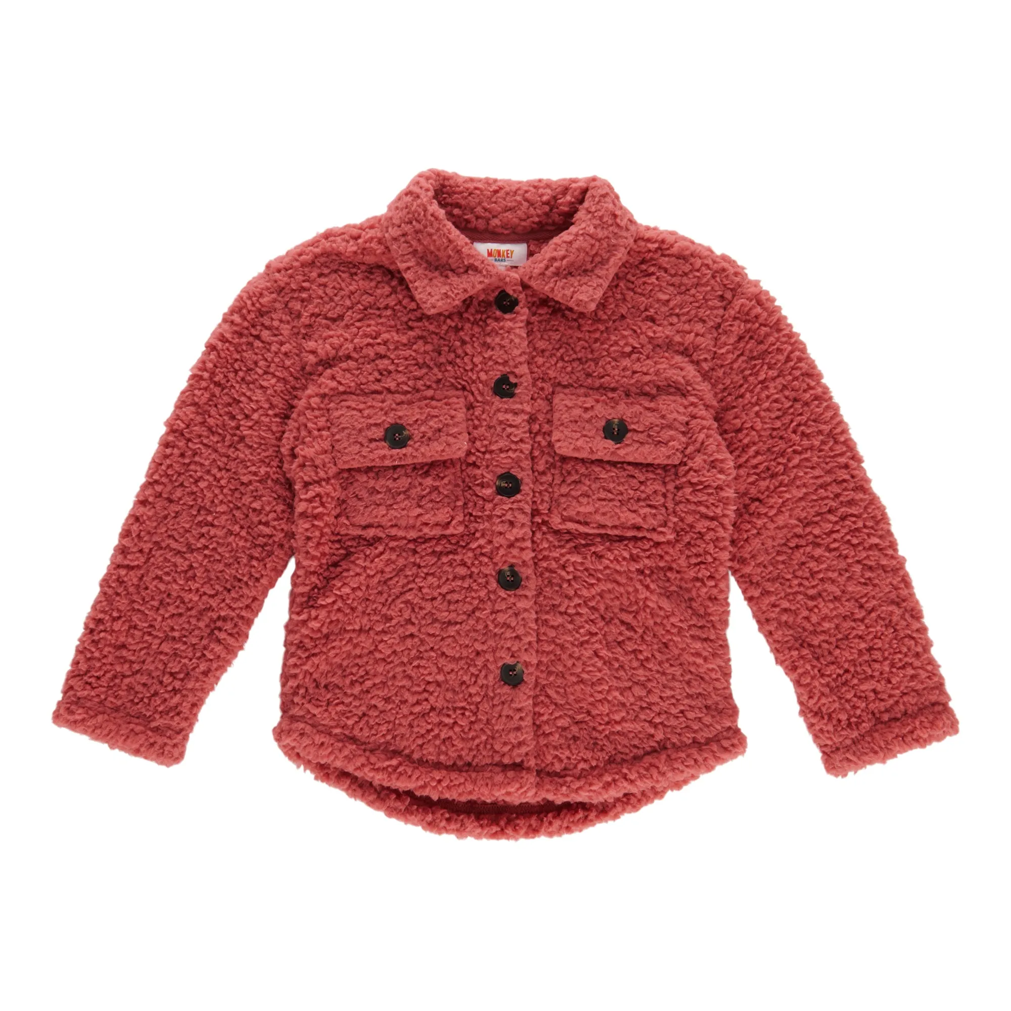 MONKEY BARS Toddler Girl's Autumn Flair Sherpa Shacket