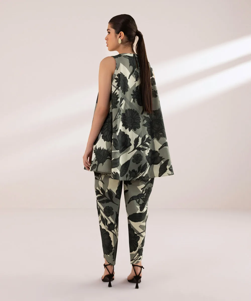 Monochrome '24-Printed Lawn Shirt - 00U1Sbw24V42