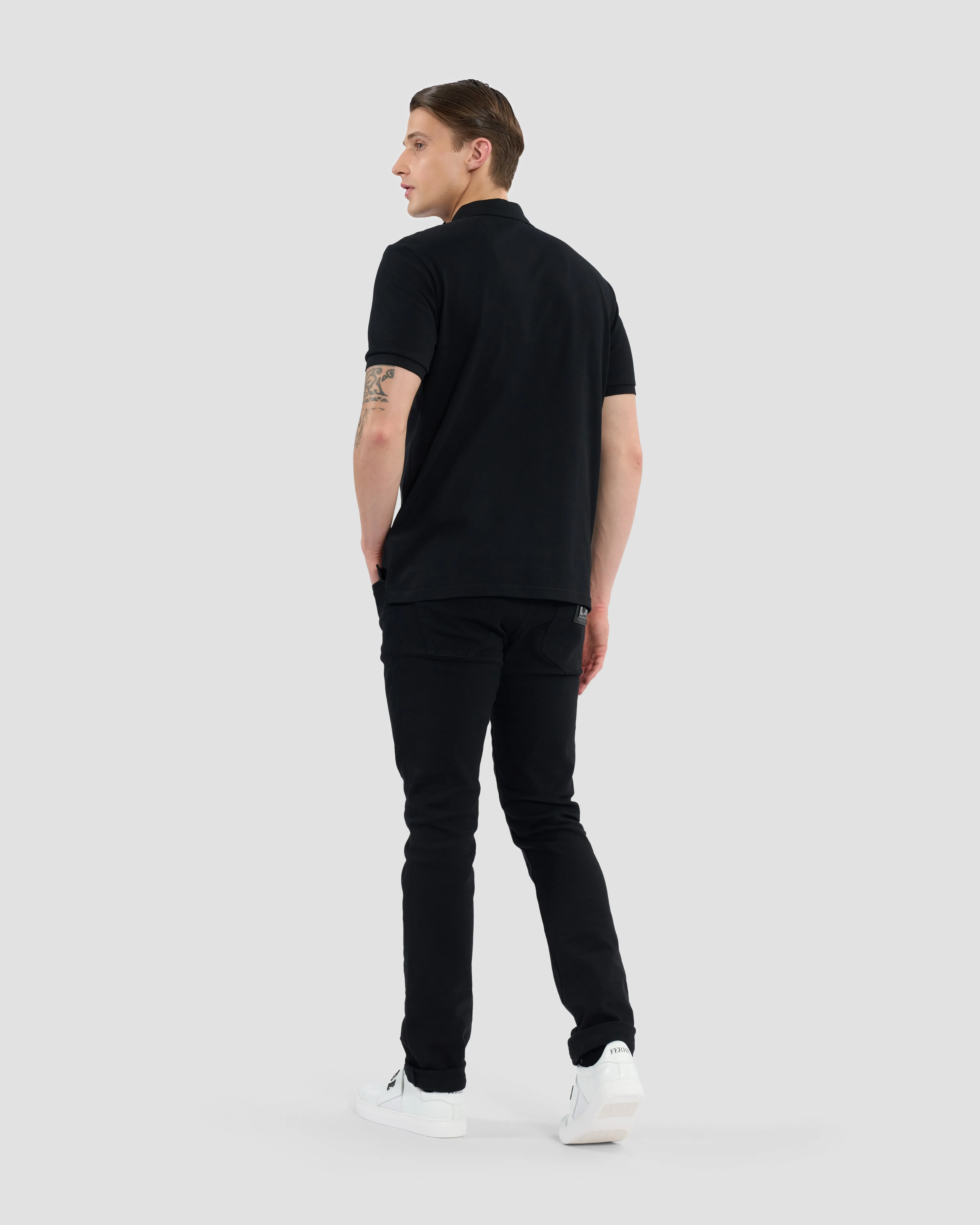 Monochrome Ferré Embellished Polo Shirt