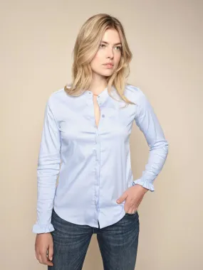 Mos Mosh Mattie Shirt - White, Blue and Light Blue