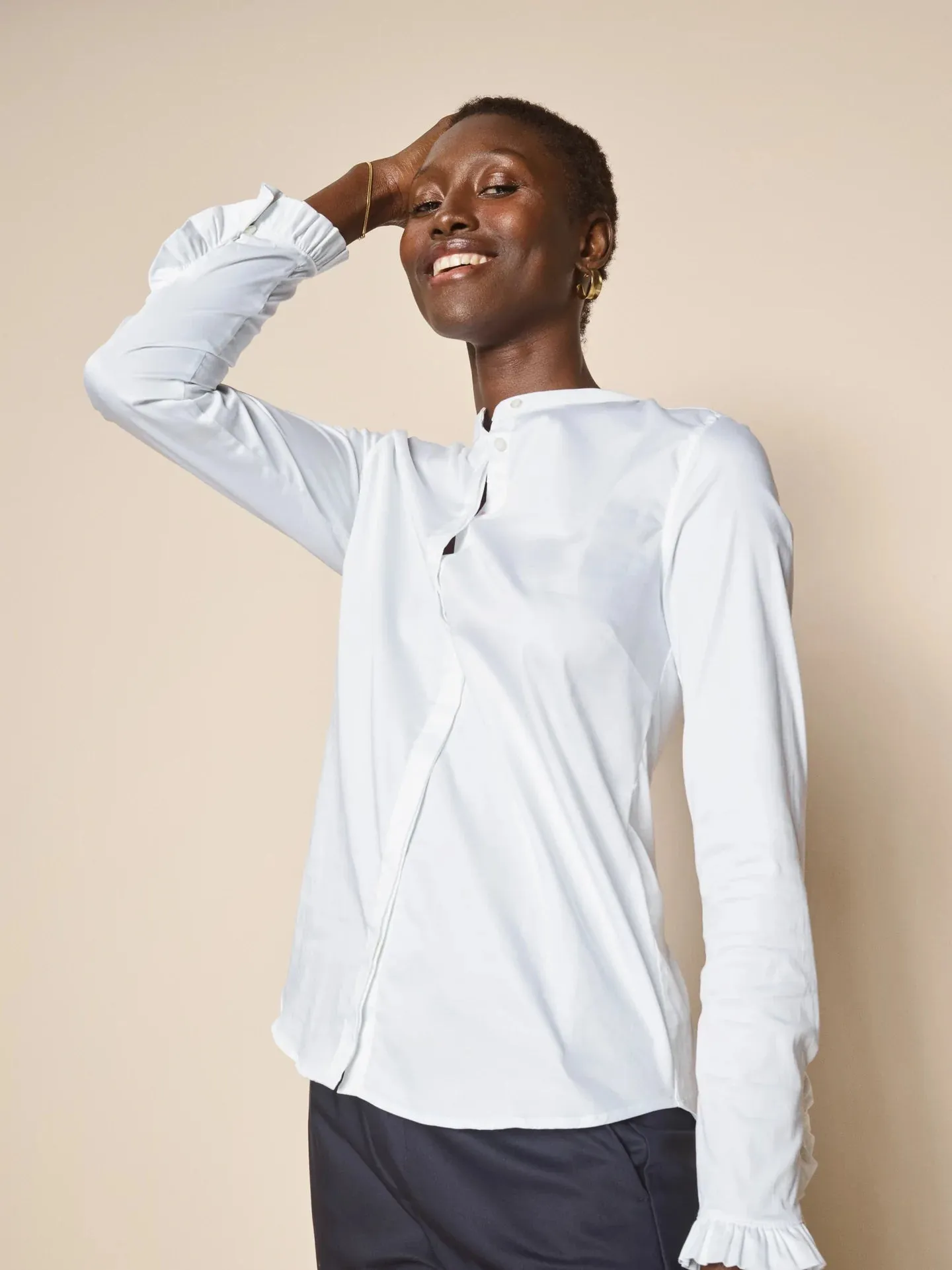 Mos Mosh Mattie Shirt - White, Blue and Light Blue