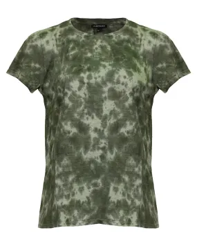 Mottled Print Linen T-Shirt