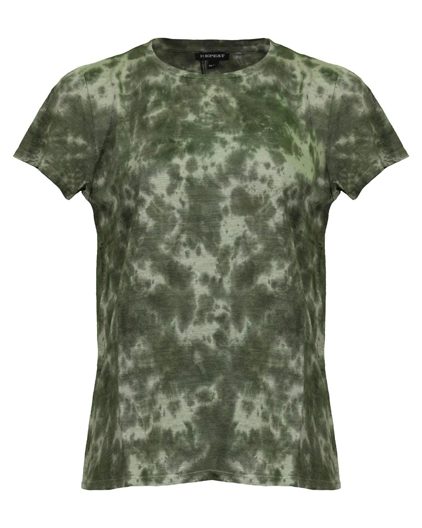 Mottled Print Linen T-Shirt