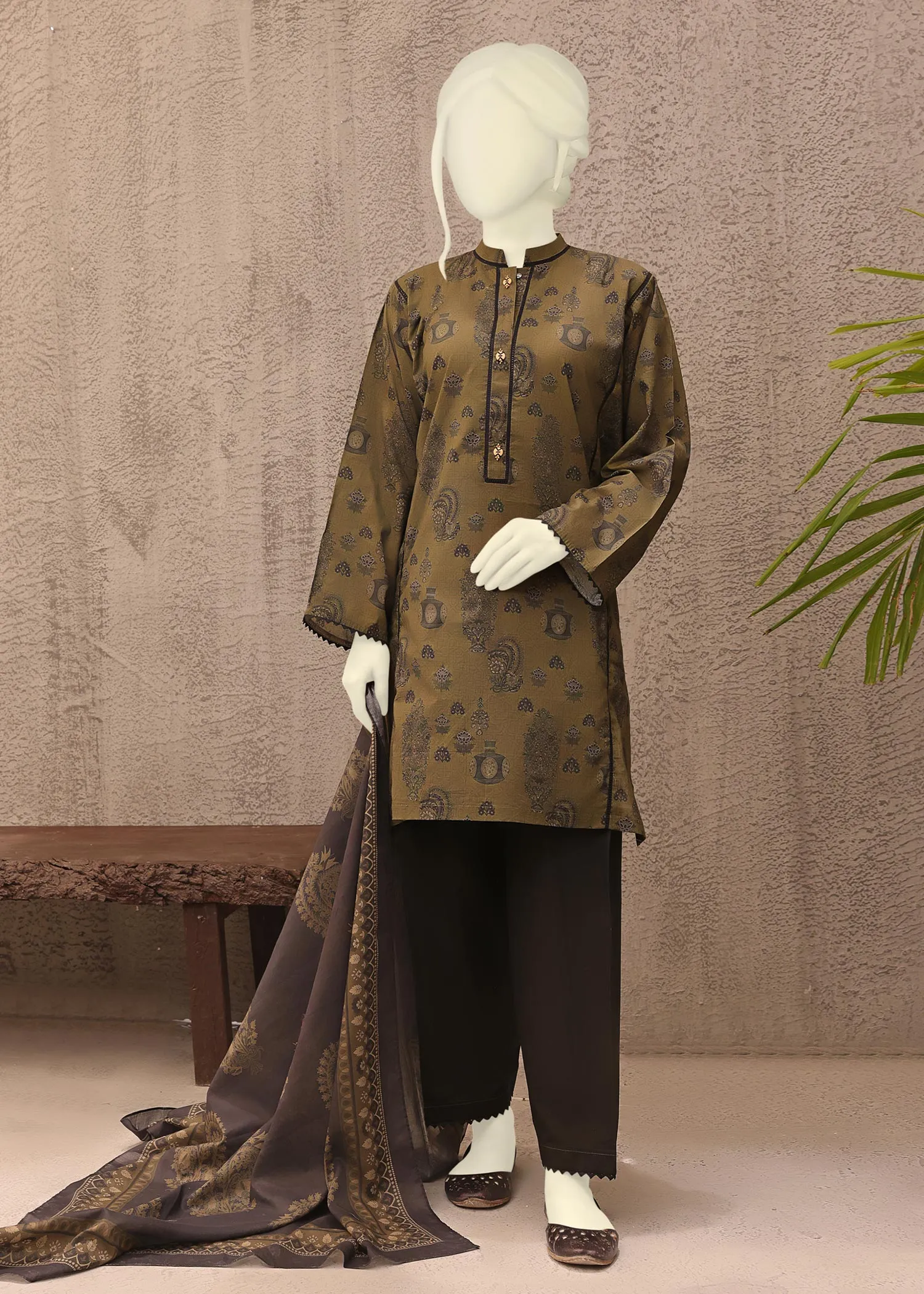 MTJ - MONOCHROME'22 DIYA PRINTED LAWN 3PC UNSTITCHED