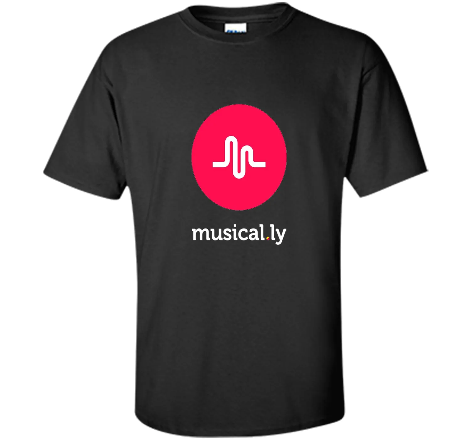 'musical.ly' T-Shirt (Black - Fitted Cut)
