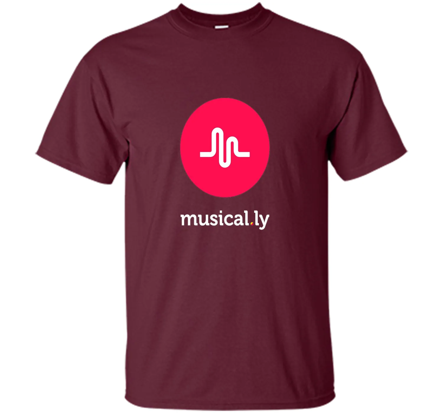 'musical.ly' T-Shirt (Black - Fitted Cut)