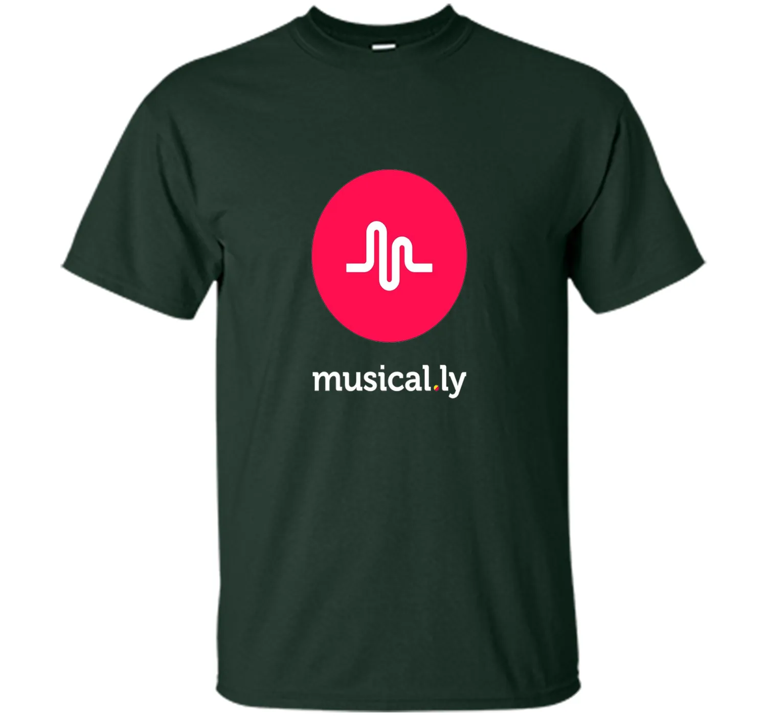 'musical.ly' T-Shirt (Black - Fitted Cut)
