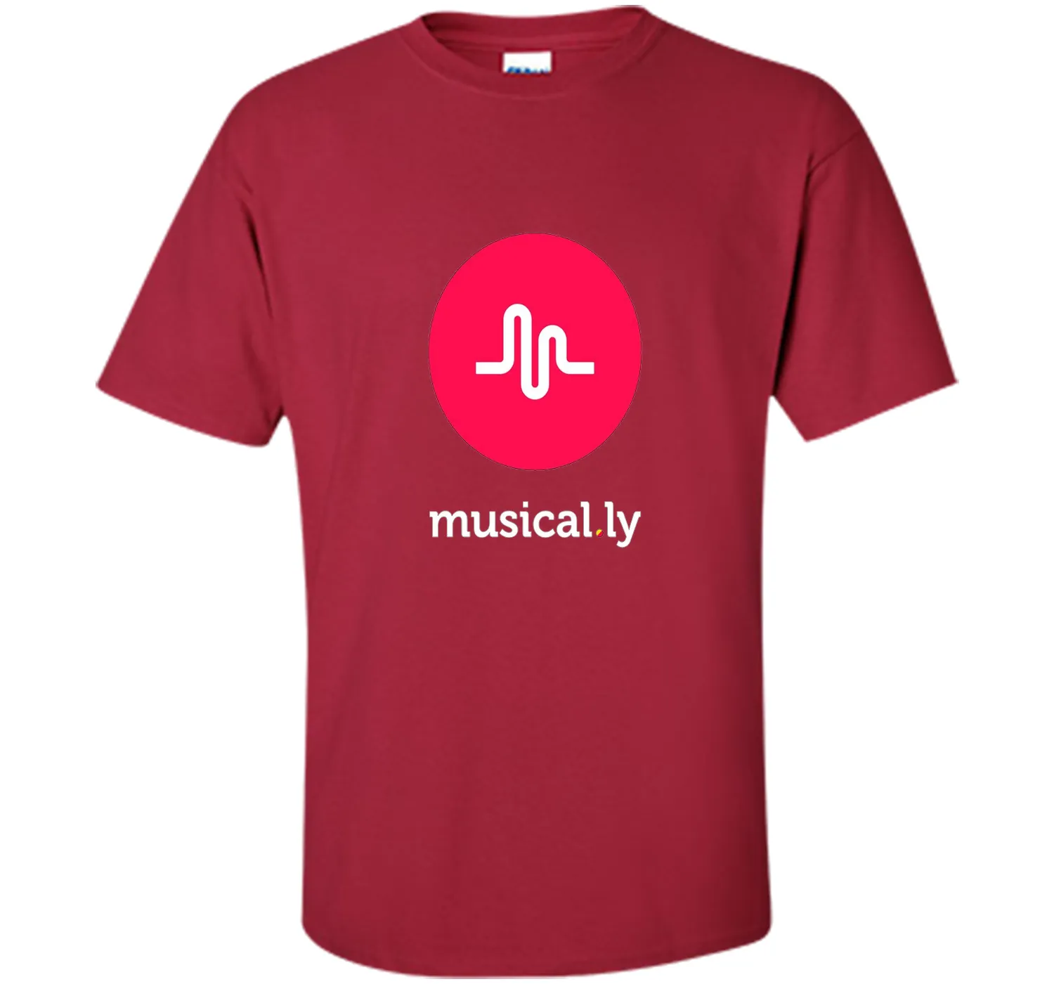 'musical.ly' T-Shirt (Black - Fitted Cut)