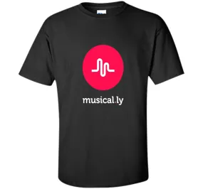 'musical.ly' T-Shirt (Black - Fitted Cut)