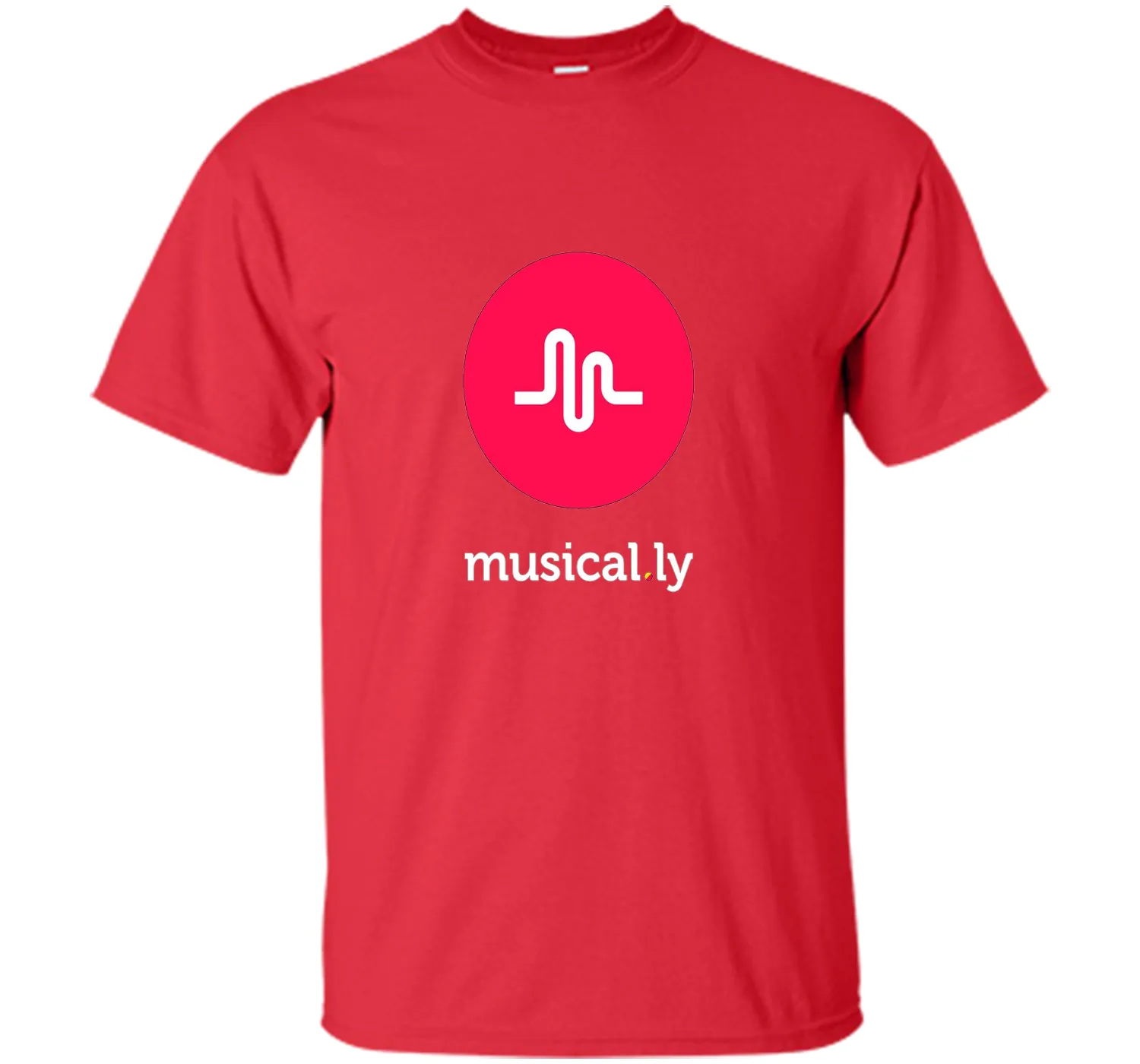 'musical.ly' T-Shirt (Black - Fitted Cut)