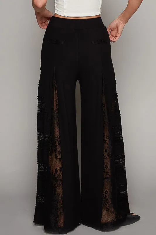 Mykonos Lace Paneled Wide Leg Pants (4 Colors)