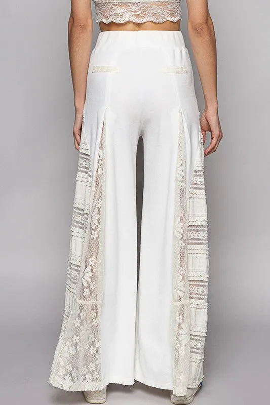 Mykonos Lace Paneled Wide Leg Pants (4 Colors)