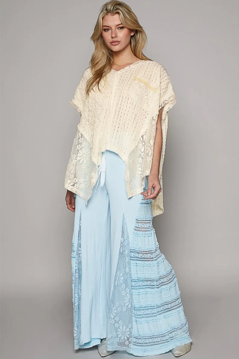 Mykonos Lace Paneled Wide Leg Pants (4 Colors)