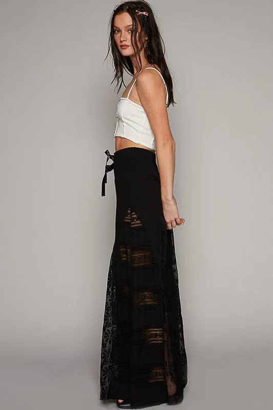 Mykonos Lace Paneled Wide Leg Pants (4 Colors)