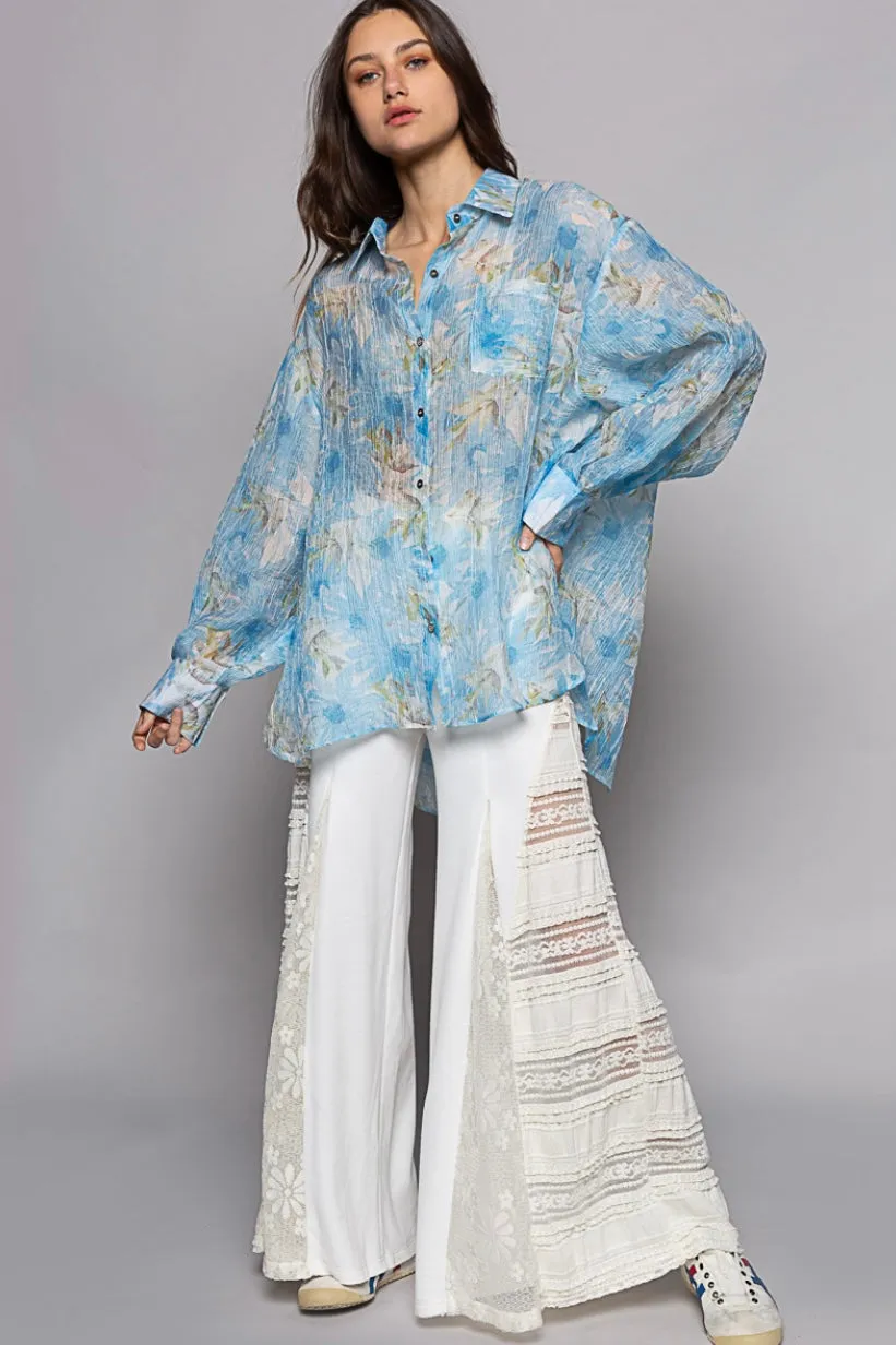 Mykonos Lace Paneled Wide Leg Pants (4 Colors)