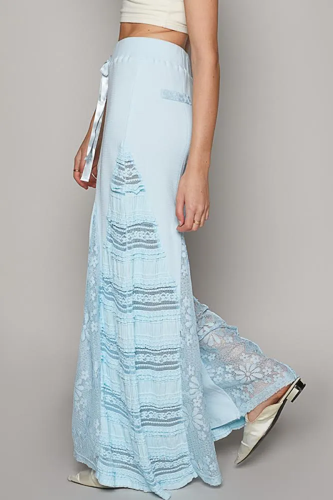 Mykonos Lace Paneled Wide Leg Pants (4 Colors)