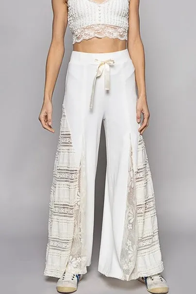 Mykonos Lace Paneled Wide Leg Pants (4 Colors)