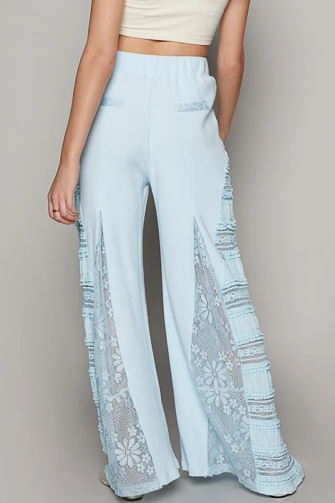Mykonos Lace Paneled Wide Leg Pants (4 Colors)