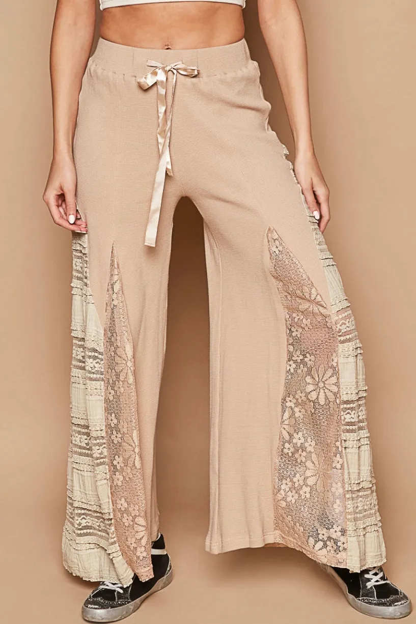 Mykonos Lace Paneled Wide Leg Pants (4 Colors)