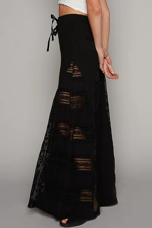 Mykonos Lace Paneled Wide Leg Pants (4 Colors)