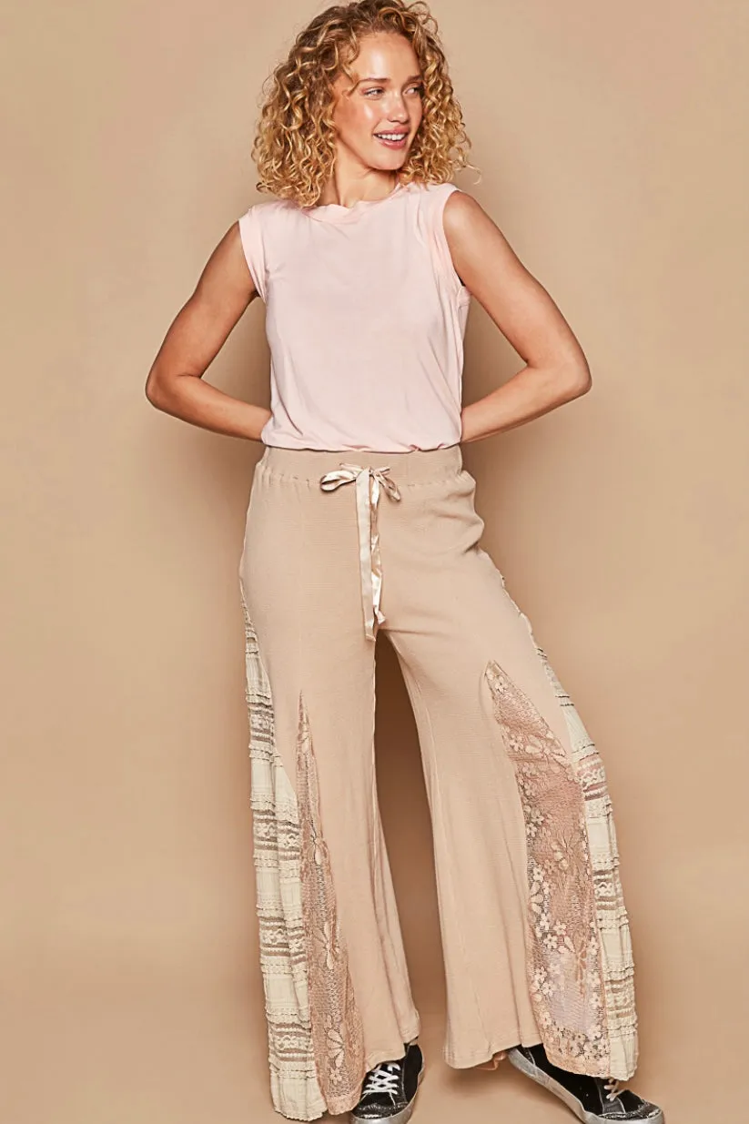 Mykonos Lace Paneled Wide Leg Pants (4 Colors)