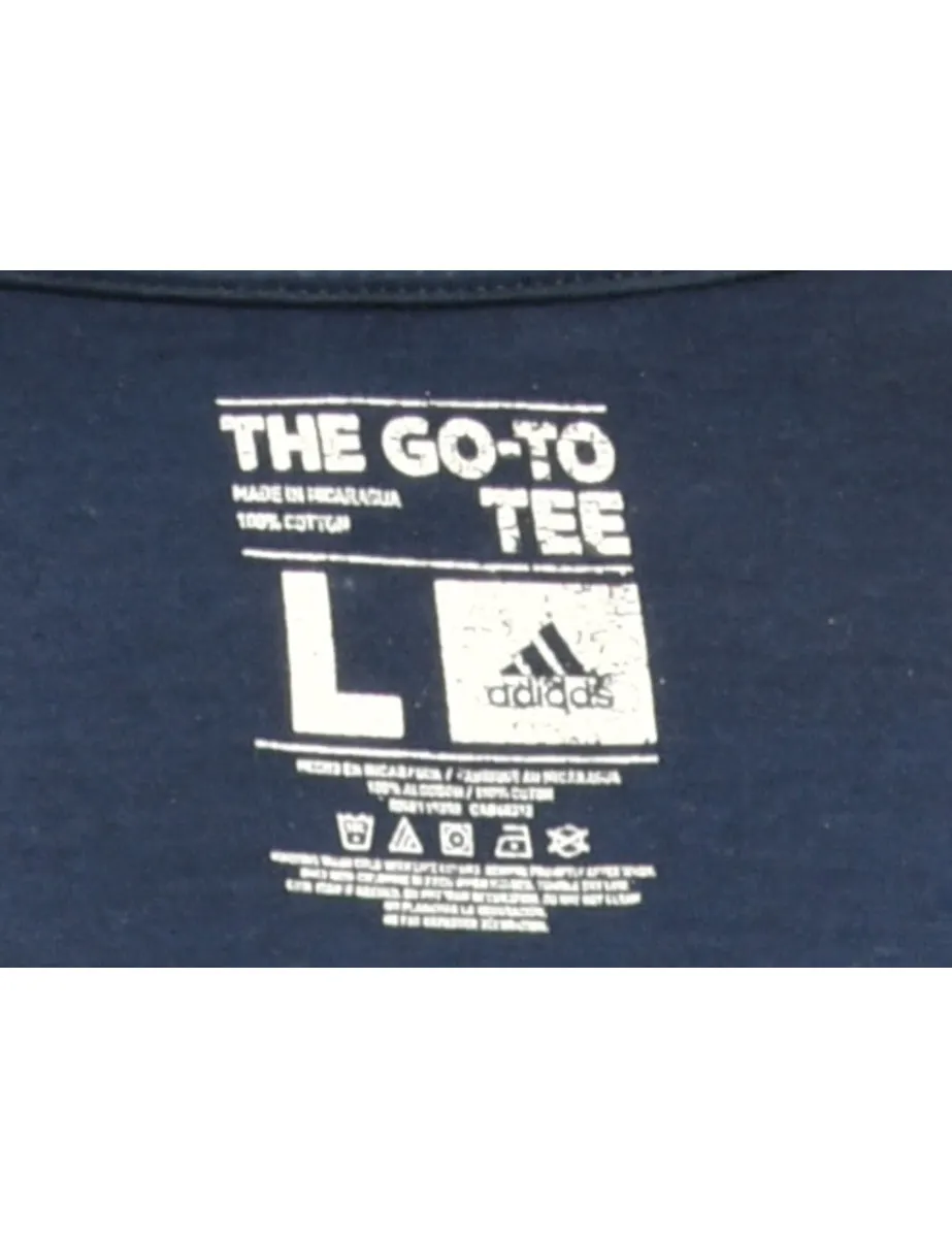 Navy Adidas Printed T-shirt - L