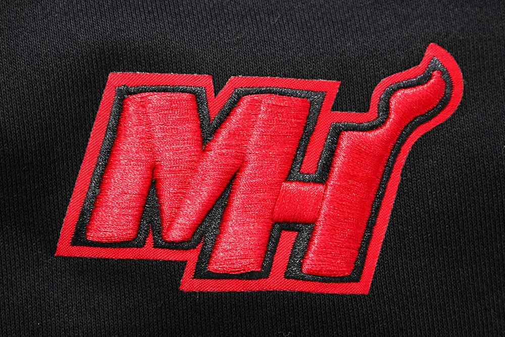 NBA MIAMI HEAT CHEST HEAT CULTURE MEN'S CROPPED PO HOODIE (BLACK)